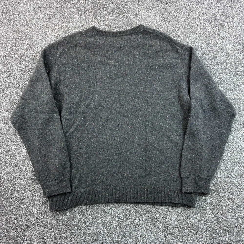 Vintage United Colors of Benetton Sweater Mens XL Gray Fleck Wool Blend Italy